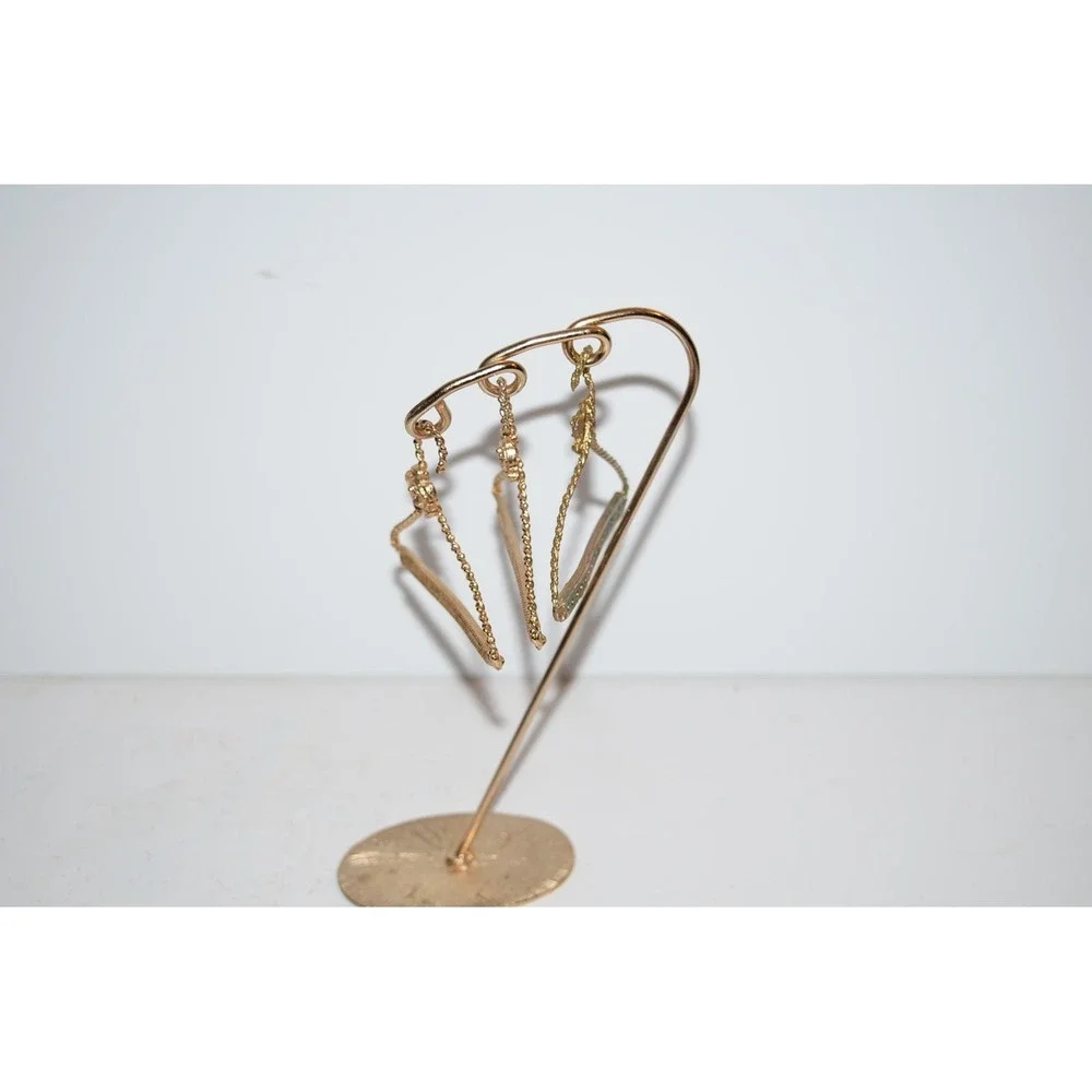 Vtg Clothes rack style Jewelry Holder Pedestal stand earrings pins Retro